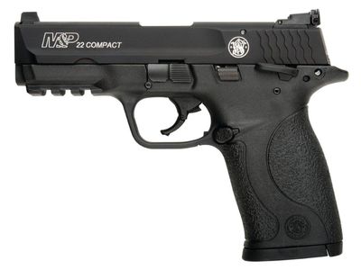 Smith and Wesson M P 22 Compact Semi Auto Handgun Black .22LR 3.5 inch 10 rd 108390 022188083903 1